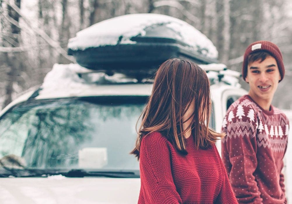 Driving a Roof Box in Wintery Conditions