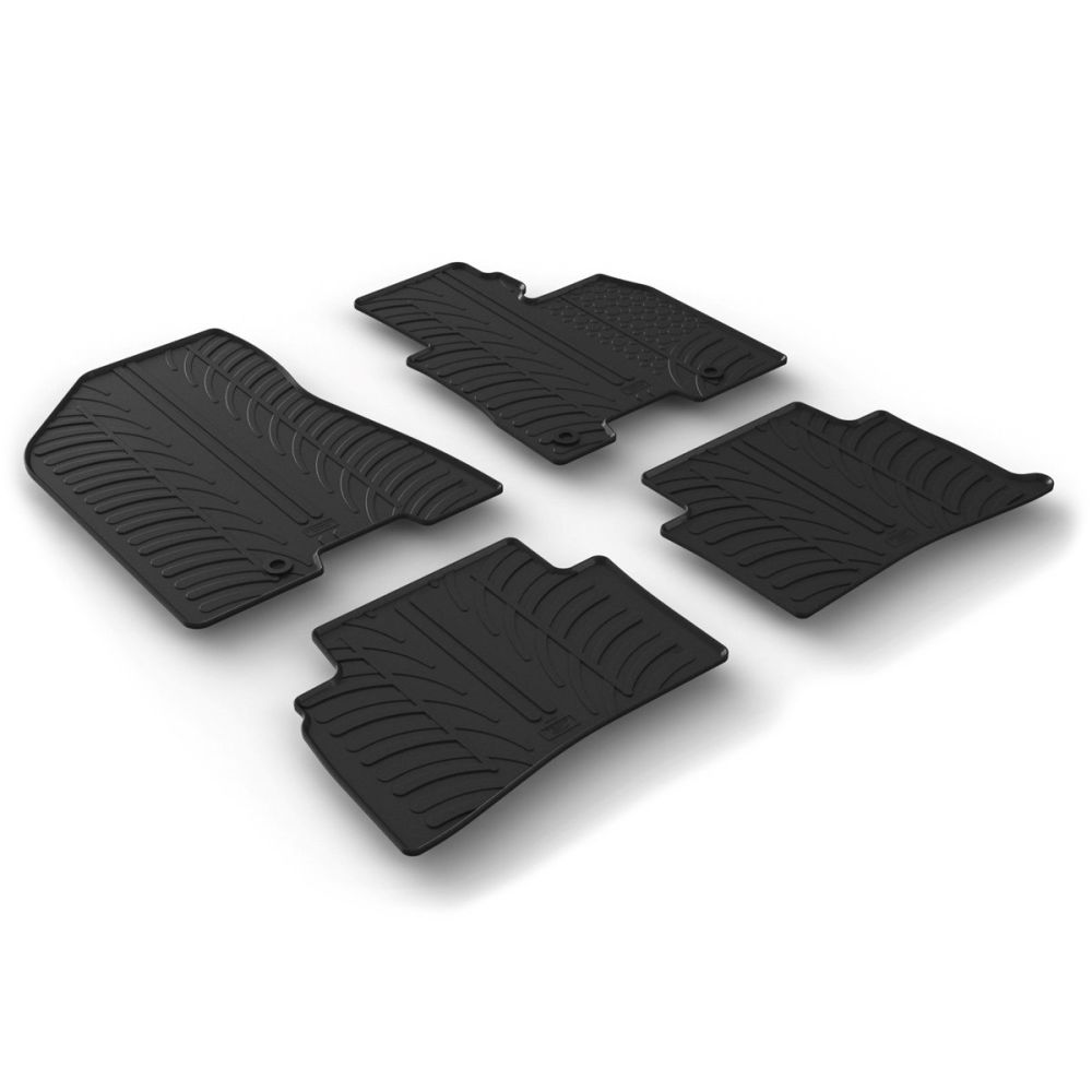 Tailored Black Rubber 4 Piece Floor Mat Set to fit Kia Sportage Mk.4 2016 - 2021