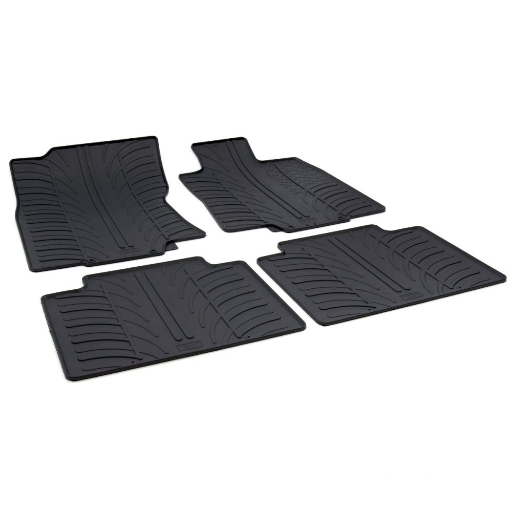 Tailored Black Rubber 4 Piece Floor Mat Set to fit Nissan X-Trail Mk.3 2014 - 2022