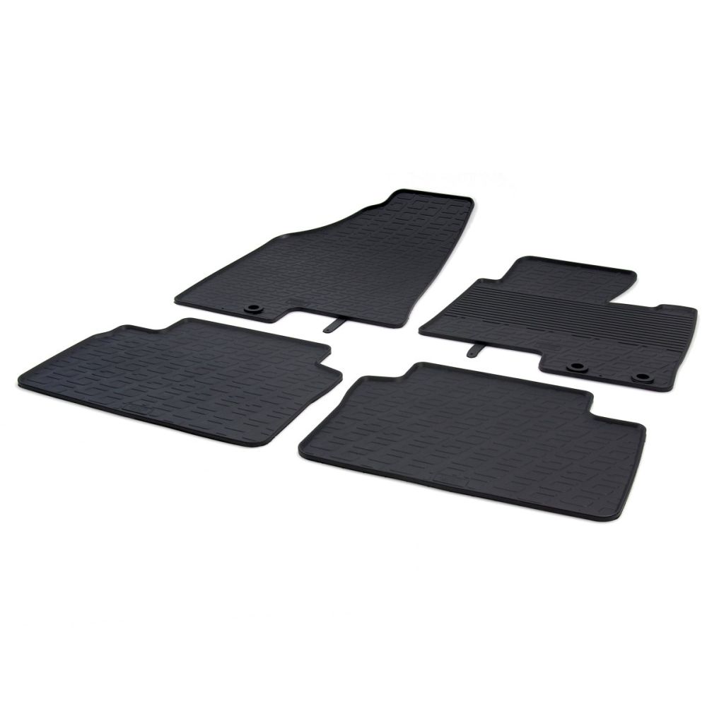 Tailored Black Rubber 4 Piece Floor Mat Set to fit Hyundai ix35 2010 - 2015