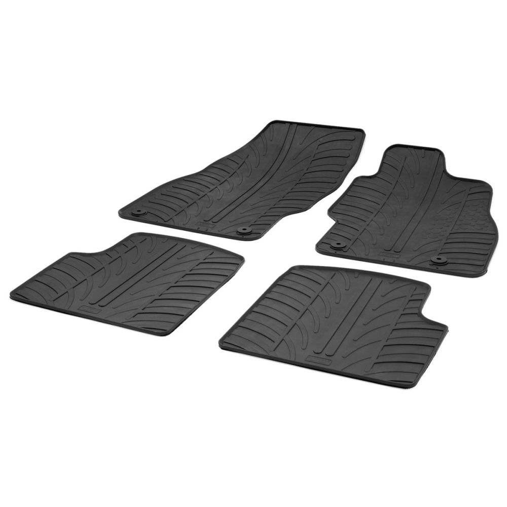 Tailored Black Rubber 4 Piece Floor Mat Set to fit Vauxhall Corsa (D) Mk.3 2006 - 2015