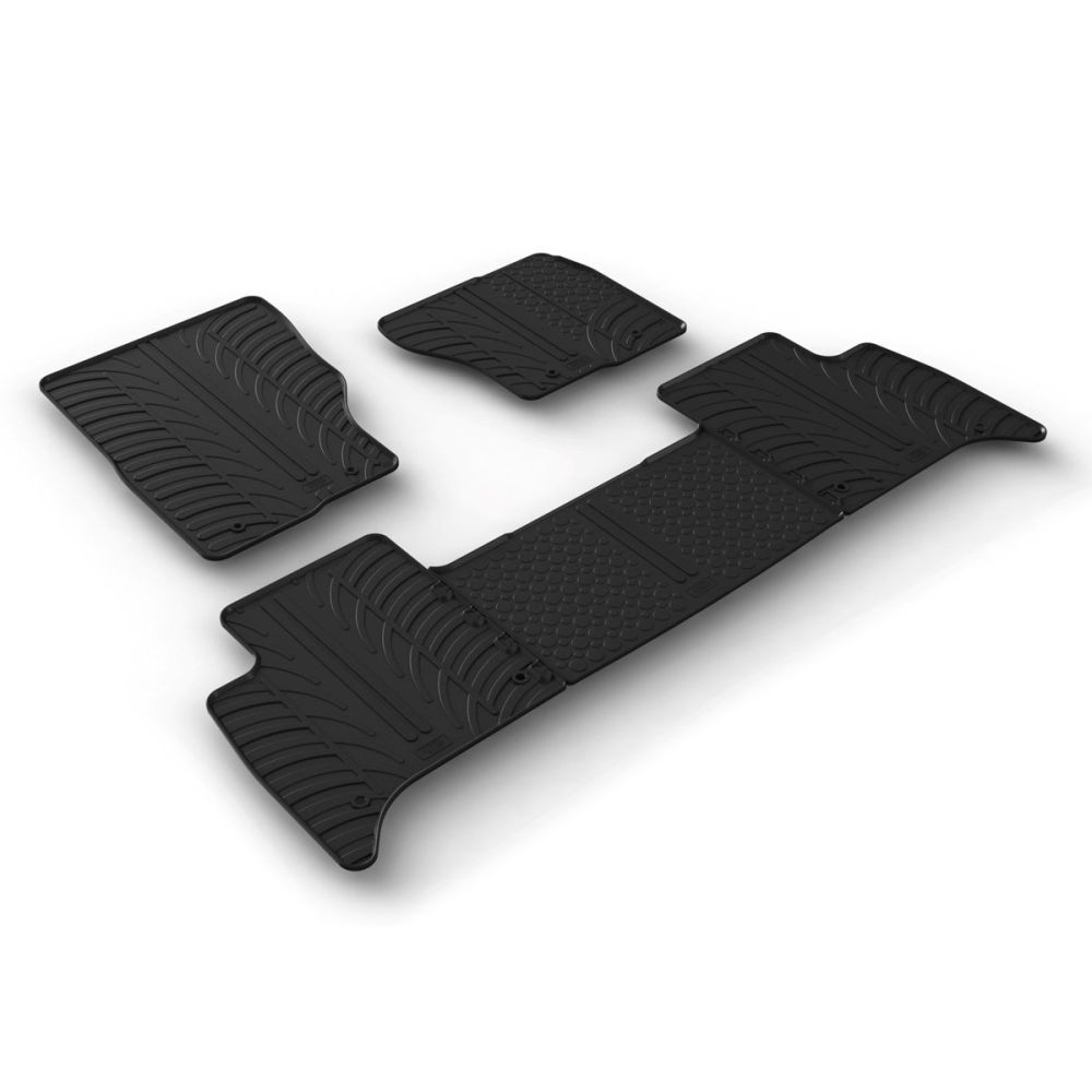 Tailored Black Rubber 5 Piece Floor Mat Set to fit Land Rover Discovery 5 2017 - 2023