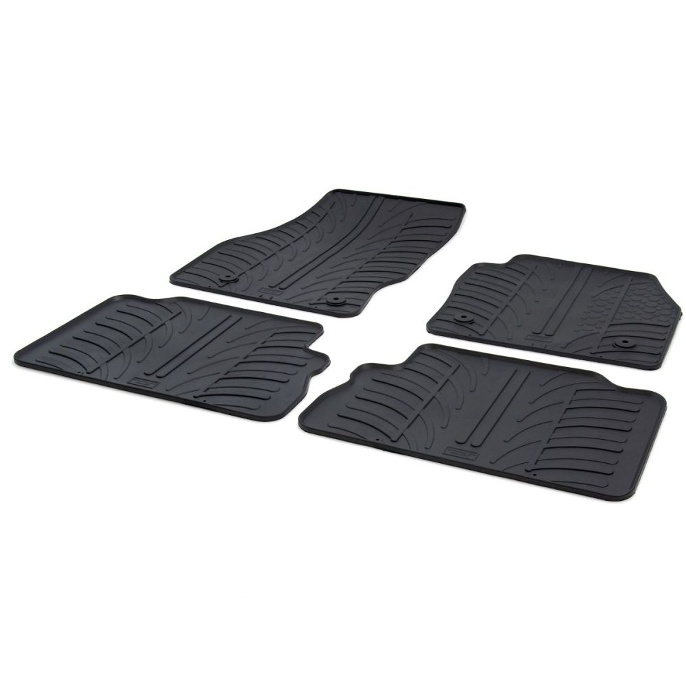 Tailored Black Rubber 4 Piece Floor Mat Set to fit Ford Kuga Mk.2 (Facelift) 2016 - 2019