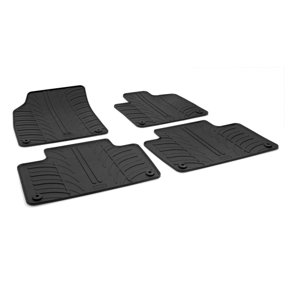 Tailored Black Rubber 4 Piece Floor Mat Set to fit Volvo XC90 Mk.2 2015 - 2023