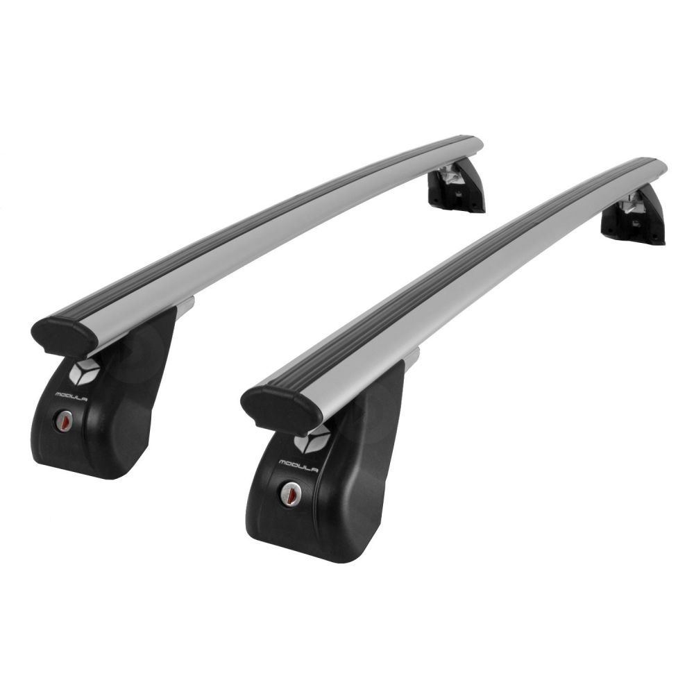 Aero Silver Aluminium Roof Bars to fit Jeep Renegade (BU) 2015 - 2023 (Fixed Point Roof)