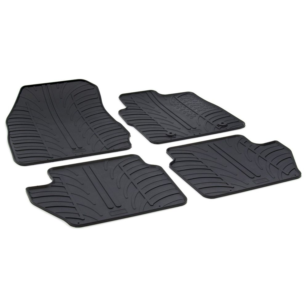 Tailored Black Rubber 4 Piece Floor Mat Set to fit Ford EcoSport 2013 - 2022