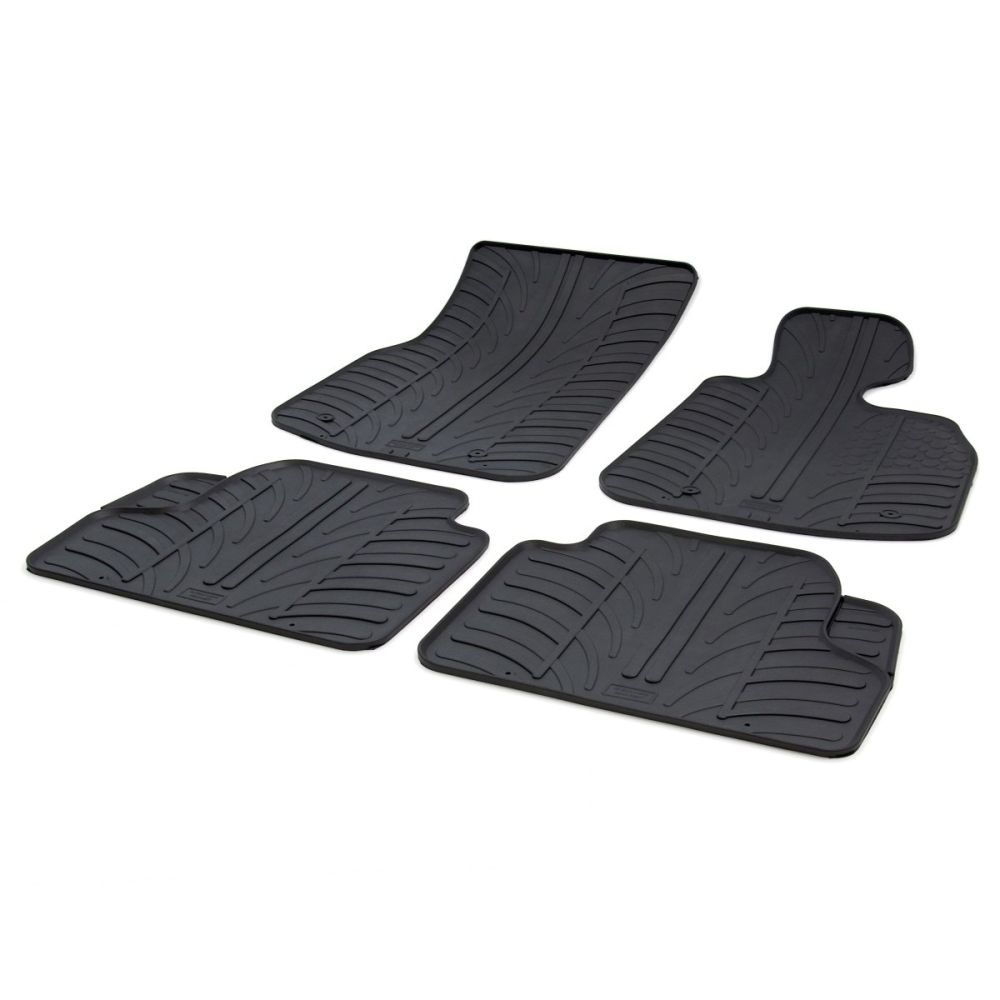 Tailored Black Rubber 4 Piece Floor Mat Set to fit BMW 4 Series Gran Coupe (F36) 2014 - 2020