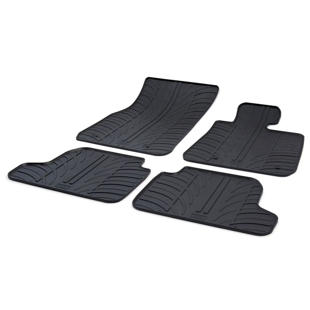 Tailored Black Rubber 4 Piece Floor Mat Set to fit BMW 2 Series Coupe (F22) 2014 - 2021