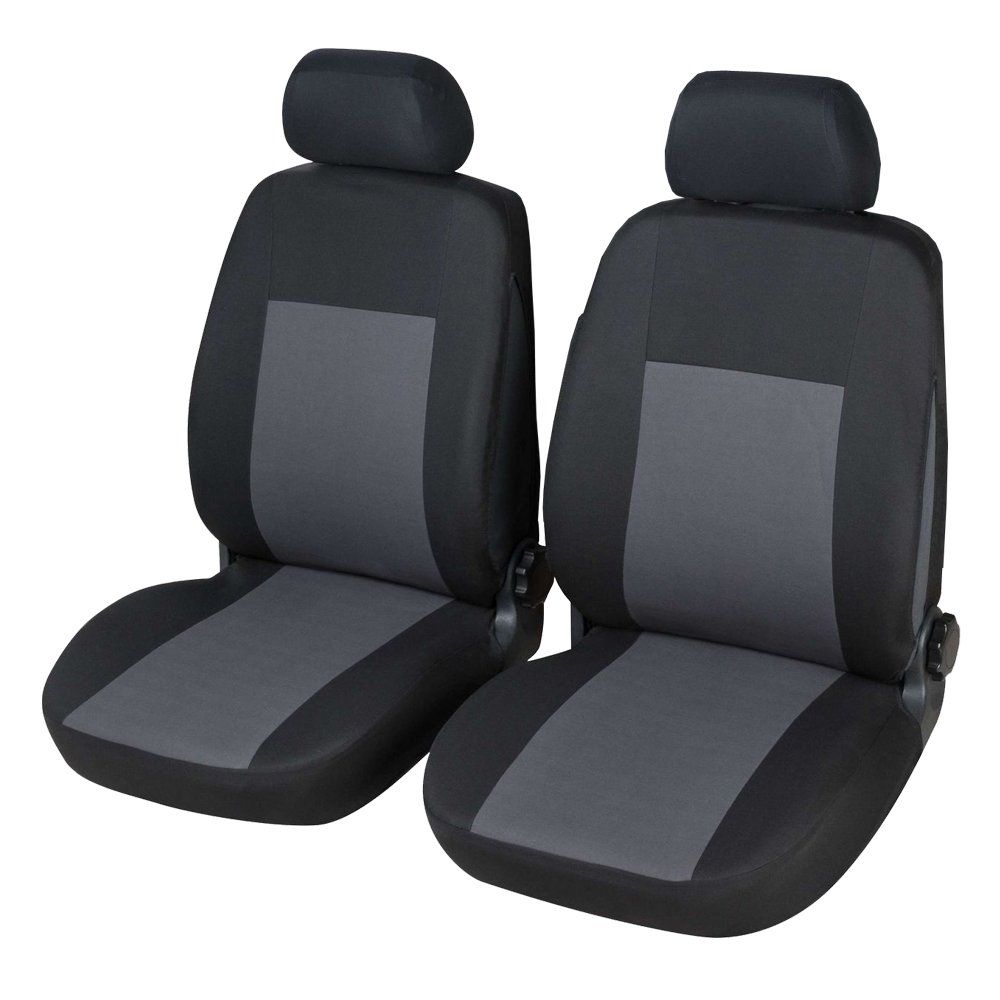 Luan Front Black/Grey Car Seat Covers