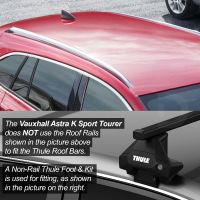 SquareBar Evo Steel Roof Bars to fit Vauxhall Astra Sports Tourer (K) Mk.7 2016 - 2021 (No Roof Rails)