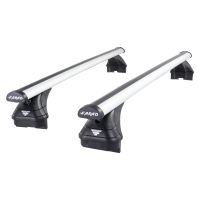 Pro Aero Silver Aluminium Roof Bars to fit Audi Q7 Mk.2 2015 - 2024 (Closed Roof Rails with Fixed Points)
