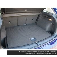 Tailored Black Boot Liner to fit Volkswagen Tiguan Mk.2 (Excl. Hybrid) 2016 - 2023 (with Raised Boot Floor)