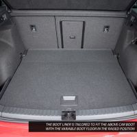 Tailored Black Boot Liner to fit Seat Ateca 2016 - 2023 (without Variable Boot Floor, Raised Position)