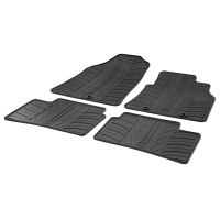 Tailored Black Rubber 4 Piece Floor Mat Set to fit Hyundai i10 Mk.2 2014 - 2020