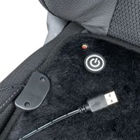 USB Heated Black Car Seat Cushion