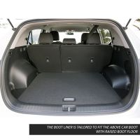 Tailored Black Boot Liner to fit Kia Sportage Mk.4 2016 - 2021 (with Raised Boot Floor)