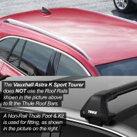 WingBar Edge Black Aluminium Roof Bars to fit Vauxhall Astra Sports Tourer (K) Mk.7 2016 - 2021 (No Roof Rails)
