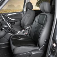 Ravenna Faux Black Leather Car Seat Cushion