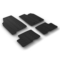 Tailored Black Rubber 4 Piece Floor Mat Set to fit Dacia Duster Mk.2 2018 - 2024