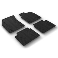 Tailored Black Rubber 4 Piece Floor Mat Set to fit Ford Focus Mk.4 (Manual) (Excl. Hybrid) 2018 - 2023