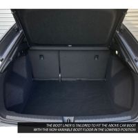 Tailored Black Boot Liner to fit Audi Q4 e-tron SUV 2021 - 2024 (with Lowered Non-Variable Boot Floor)