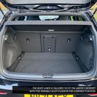 Tailored Black Boot Liner to fit Volkswagen Golf Hatchback Mk.8 2020 - 2024 (with Lowered Variable Boot Floor)