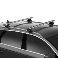 WingBar Evo Silver Aluminium Roof Bars to fit Volkswagen Touareg Mk.3 (Facelift) 2023 - 2024 (Closed Roof Rails with Fixed Points)
