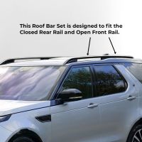 Smart Aluminium Silver Roof Bars to fit Land Rover Discovery 5 2017 - 2024 (Closed/Open Roof Rails)