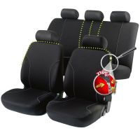 Allessandro Zipp-It Black Car Seat Cover Set