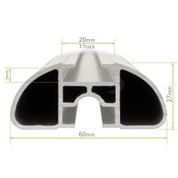 Aero Silver Aluminium Roof Bars to fit Fiat Panda Mk.2 2012 - 2023 (Closed Roof Rails)