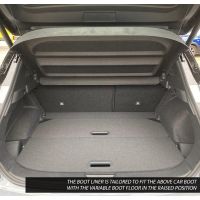 Tailored Black Boot Liner to fit Nissan Qashqai Mk.3 2021 - 2024 (with Raised Variable Boot Floor)