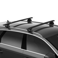 WingBar Evo Black Aluminium Roof Bars to fit Volkswagen Touareg Mk.3 (Facelift) 2023 - 2024 (Closed Roof Rails with Fixed Points)