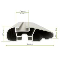 Pro Wing Silver Aluminium Roof Bars to fit Alfa Romeo Stelvio 2017 - 2023 (Closed Roof Rails)