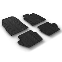 Tailored Black Rubber 4 Piece Floor Mat Set to fit Ford Fiesta Mk.8 2017 - 2023