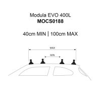 EVO 400L Textured Matte Grey Roof Box
