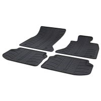 Tailored Black Rubber 4 Piece Floor Mat Set to fit BMW 5 Series (F10/F11) 2010 - 2016