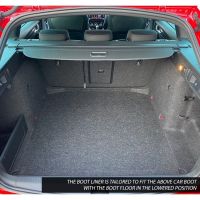 Tailored Black Boot Liner to fit Skoda Octavia Estate Mk.3 2013 - 2020 (with Lowered Boot Floor)