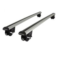 Aero Silver Aluminium Roof Bars to fit BMW 5 Series Touring (E61) 2004 - 2010 (Open Roof Rails)