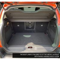 Tailored Black Boot Liner to fit Citroen C3 Aircross 2017 - 2023 (with Raised Variable Boot Floor)