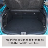Tailored Black Boot Liner to fit Toyota C-HR 2016 - 2022 (with Raised Boot Floor)