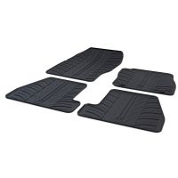 Tailored Black Rubber 4 Piece Floor Mat Set to fit Ford Focus Mk.3 2011 - 2014