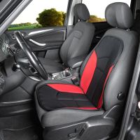 Novara Black/Red Car Seat Cushion