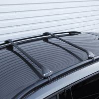 Oval Aluminium Black Roof Bars to fit Seat Ateca 2016 - 2024 (Open Roof Rails)