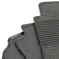 Tailored Black Rubber 3 Piece Floor Mat Set to fit Volkswagen Transporter T5 2003 - 2015