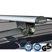 Aero Silver Aluminium Roof Bars to fit Dacia Logan MCV Mk.1 2013 - 2020 (Open Roof Rails)