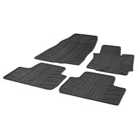 Tailored Black Rubber 4 Piece Floor Mat Set to fit Mitsubishi ASX (Manual) 2010 - 2022