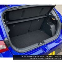 Tailored Black Boot Liner to fit Hyundai i20 Mk.3 2020 - 2024 (with Lowered Non-Variable Boot Floor)