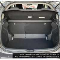 Tailored Black Boot Liner to fit Toyota Yaris Mk.4 2020 - 2024 (with Lowered Non-Variable Boot Floor)