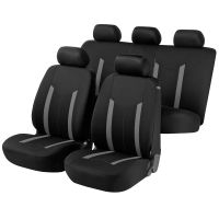 Hastings Premium Black/Grey Car Seat Cover Set