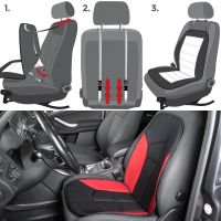 Novara Black/Red Car Seat Cushion